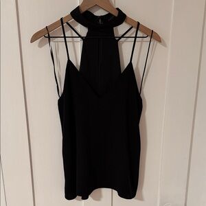 Endless Rose Elegant Black Halter Top